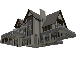 Victorian (Tudor) Style Cottadge 3D Model preview