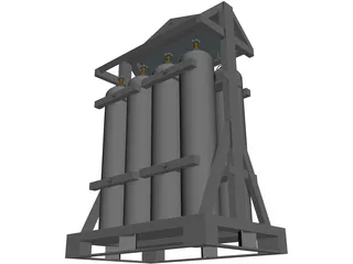 Acetylene 8x41L 3D Model preview