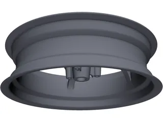 Wheel Rear Aprilia SR50 3D Model preview