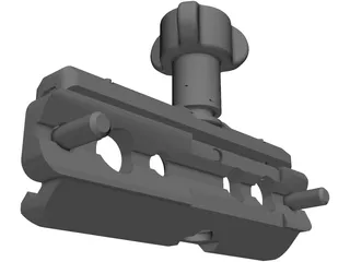 Picatinny Rail mount 3D Model preview