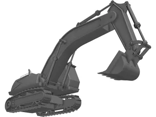 Excavator 3D Model preview