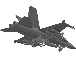 F-18 Hornet 3D Model preview