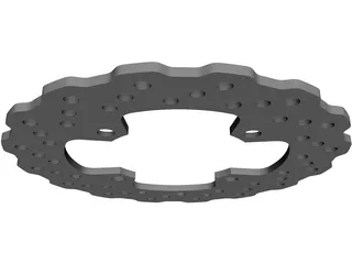 Brake Rotor Rear Kawasaki ZX10R 3D Model preview