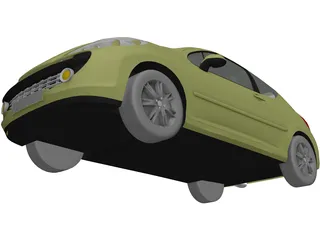 Peugeot 207 1.6 HDI 3D Model preview