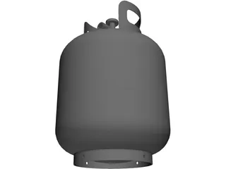 Propane Cylinder, 20 lb 3D Model preview