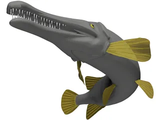 Alligator Gar (Atractosteus Spatula) 3D Model preview