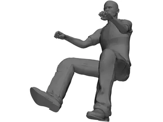 Scooter Driver 3D Model preview