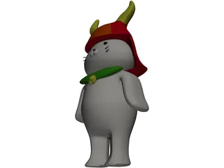 Hikonyan 3D Model preview