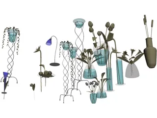Flowers Collection (19 models) 3D Model preview