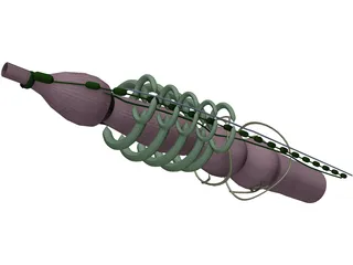 Earthworm 3D Model preview