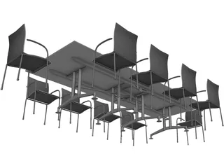Wilkhahn 440 Meeting Room Table 3D Model preview