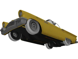 Ford Thunderbird Cabrio (1957) 3D Model preview