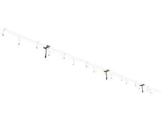 Mountain Cable Railway 3D Model preview