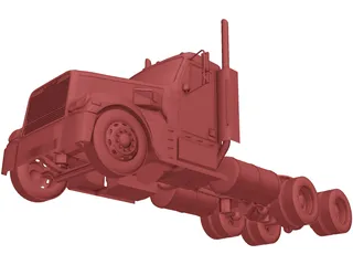 Freightliner Coronado Day Cab 3D Model preview