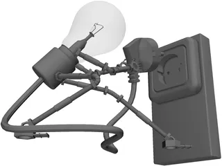 Bulb Man 3D Model preview
