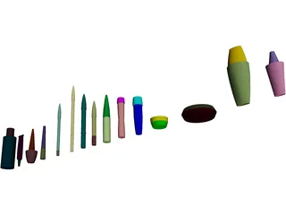 Cosmetics Collection 3D Model preview