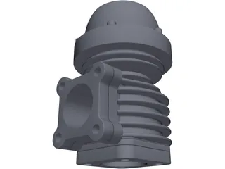 Wastegate 45mm 3D Model preview