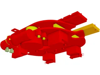Forklift Rotator Attachment 3D Model preview