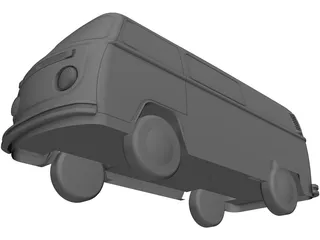 Volkswagen T2B 3D Model preview