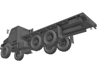 OshKosh MTVR MK27 Military 3-Axle Truck 3D Model preview