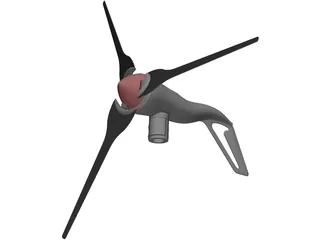 Air-X 400 Watt Windmill 3D Model preview