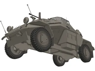sd.kfz.222 3D Model preview