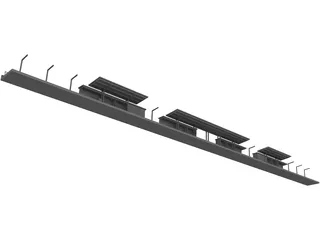 Train Station 3D Model preview