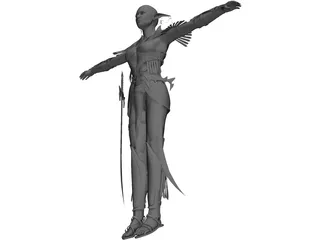 Night Elf Luna 3D Model preview