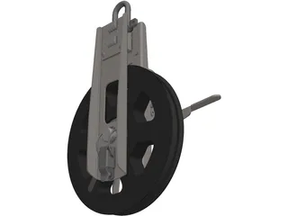 Cable Counting Pulley 3D Model preview