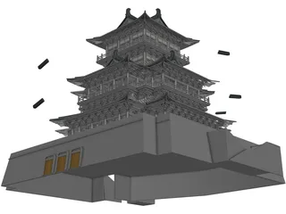 Shogun Japanese Castle 3D Model preview