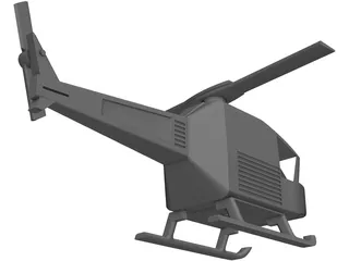 Toy Helicopter 3D Model preview