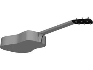Guitar Acoustic Laptop 3D Model preview