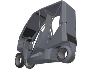 Tandem Car 3D Model preview