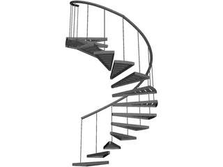 Stair Spiral 3D Model preview