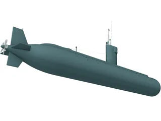 USS Dolphin (AGSS-555) 3D Model preview