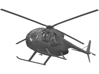 Hughes OH-6A Cayuse 3D Model preview