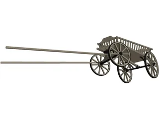 Stagecoach Cart 3D Model preview