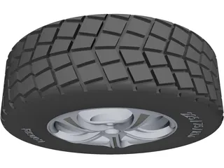 Wheel 225/75 R16 3D Model preview