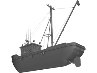 Fishing Boat 3D Model preview