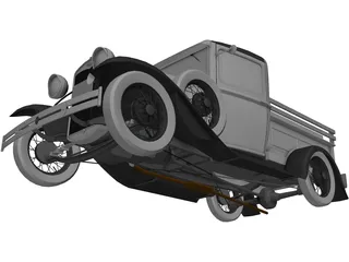 Ford Model A Pickup (1930) 3D Model preview