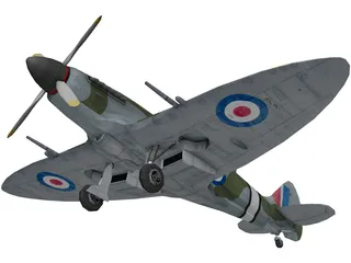 Supermarine Spitfire 3D Model preview