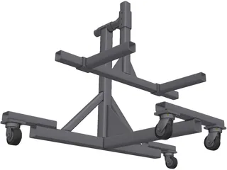 Automotive Rotisserie End Stand 3D Model preview