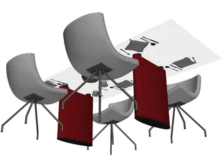 Table Set Dinner 3D Model preview