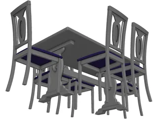 Table Chinese Style 3D Model preview