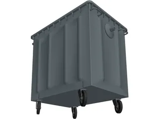 Trash Bins 1000 lt 3D Model preview