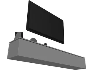 TV Stand Low 3D Model preview