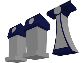 Podium 3D Model preview