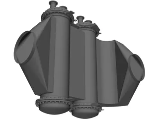 Condensing Gas Heat Exchanger 3D Model preview
