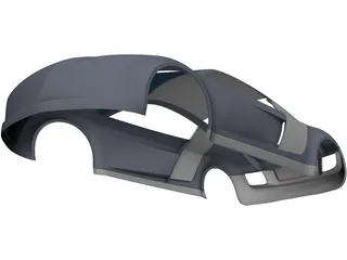 Audi R8 Body 3D Model preview