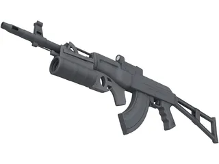 AK-74M 3D Model preview